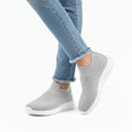 Grey Sparkle Slip-On Sneakers