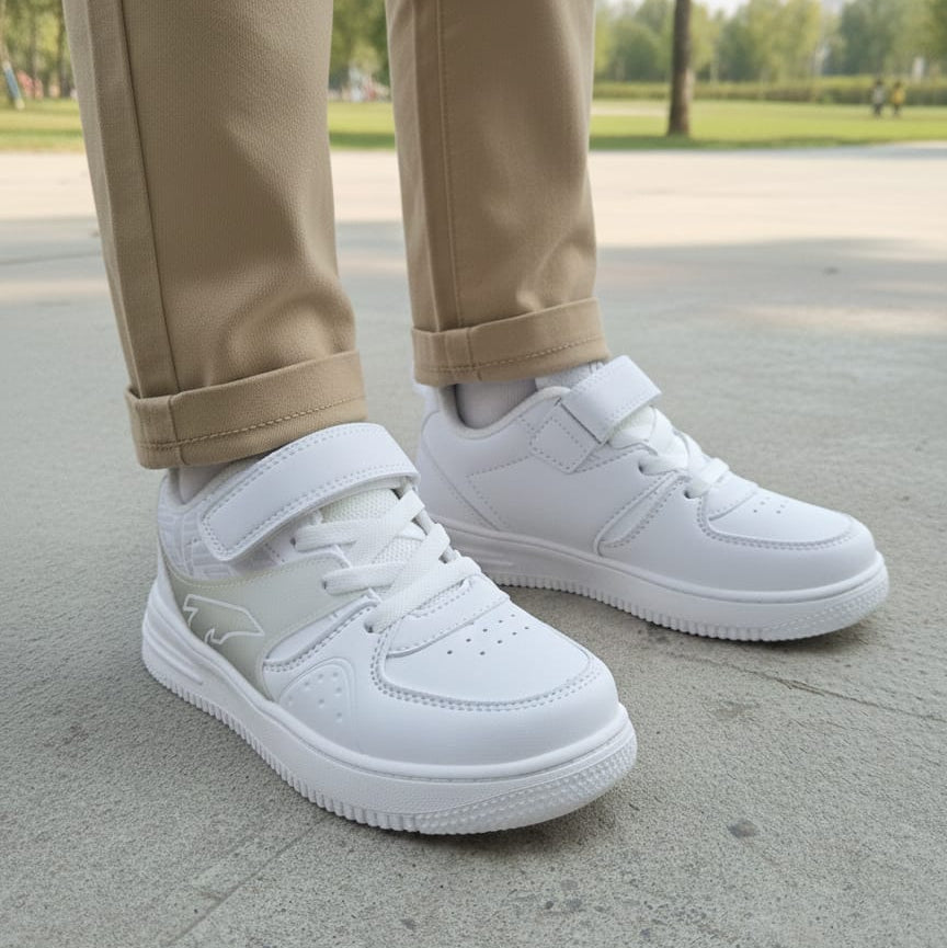 eDuck White Velcro Sneakers