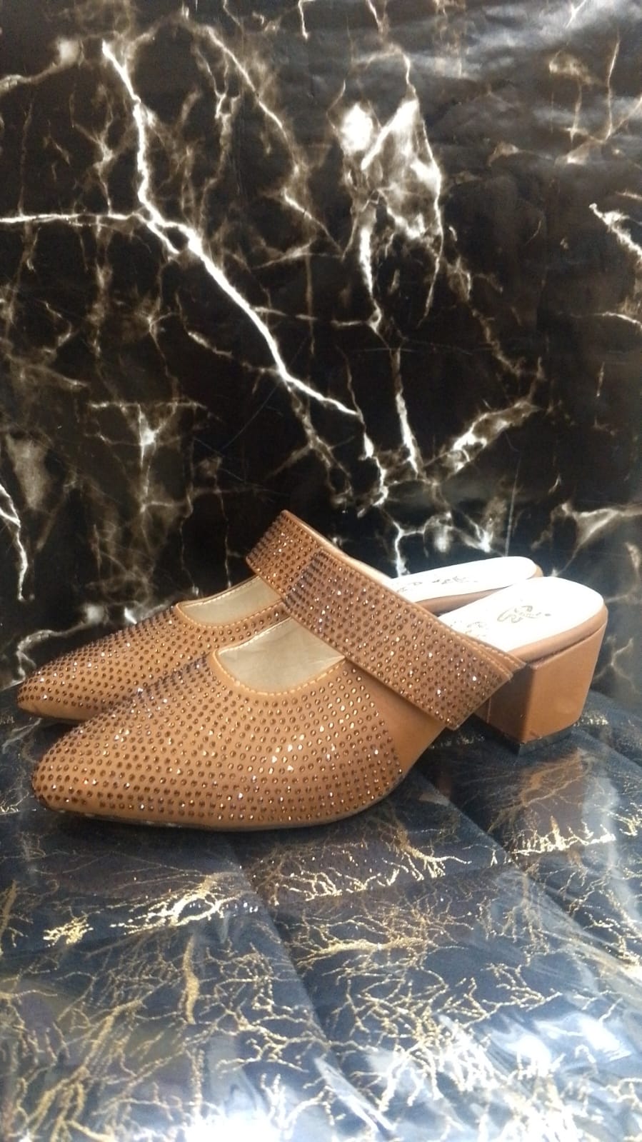 Elegant Woven Mule Heels