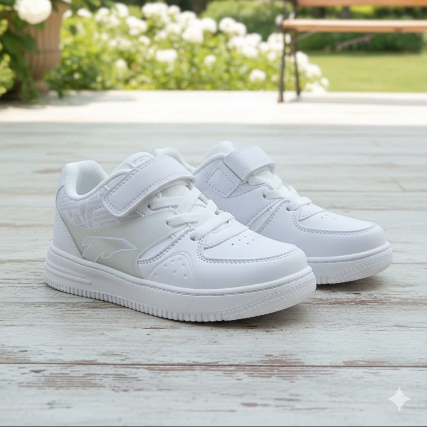 eDuck White Velcro Sneakers