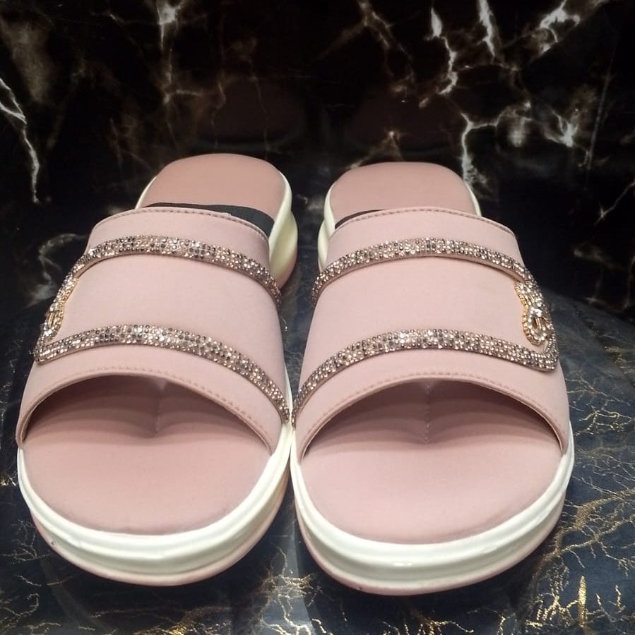Pink Glitter slide Slipper