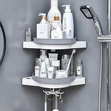 360° rotating corner shelf. Stylish space-saving